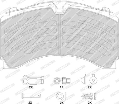 Ferodo FCV4418PTS - Bremžu uzliku kompl., Disku bremzes www.autospares.lv