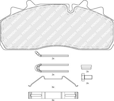 Ferodo FCV4043B - Bremžu uzliku kompl., Disku bremzes www.autospares.lv