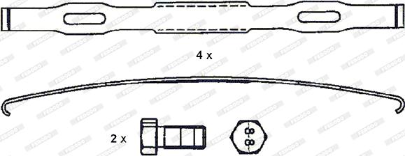 Ferodo FCV4115BFE - Bremžu uzliku kompl., Disku bremzes www.autospares.lv