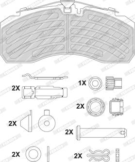 Ferodo FCV4801PTS - Bremžu uzliku kompl., Disku bremzes www.autospares.lv