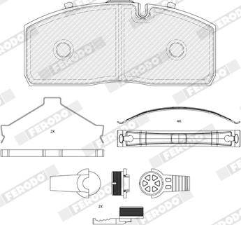 Ferodo FCV5530B - Bremžu uzliku kompl., Disku bremzes www.autospares.lv