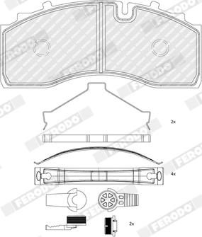 Ferodo FCV5209B - Bremžu uzliku kompl., Disku bremzes www.autospares.lv