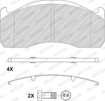 Ferodo FCV1952B - Bremžu uzliku kompl., Disku bremzes www.autospares.lv