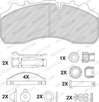 Ferodo FCV1598BFE - Bremžu uzliku kompl., Disku bremzes www.autospares.lv