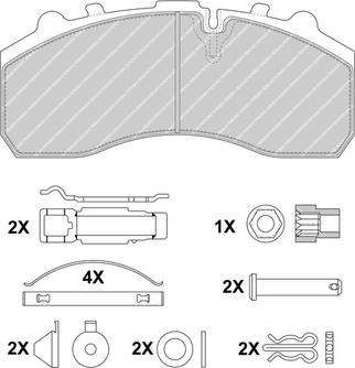 Ferodo FCV1598B - Bremžu uzliku kompl., Disku bremzes www.autospares.lv