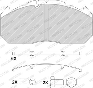 Ferodo FCV1585BFE - Bremžu uzliku kompl., Disku bremzes www.autospares.lv