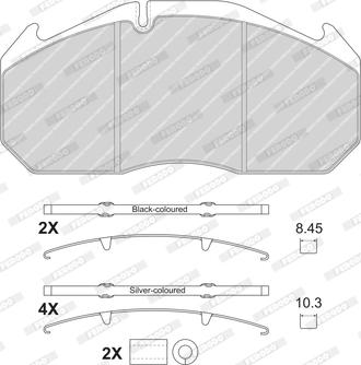 Ferodo FCV1583B - Bremžu uzliku kompl., Disku bremzes www.autospares.lv