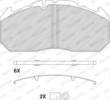 Ferodo FCV1579BFE - Bremžu uzliku kompl., Disku bremzes www.autospares.lv