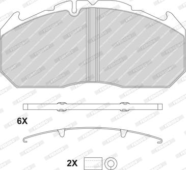 Ferodo FCV1578BFE - Bremžu uzliku kompl., Disku bremzes www.autospares.lv