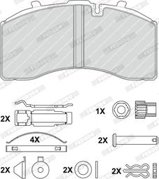 Ferodo FCV1657B - Bremžu uzliku kompl., Disku bremzes www.autospares.lv