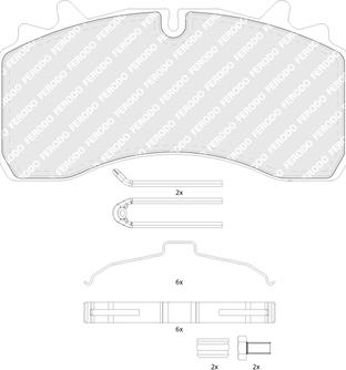 Ferodo FCV1828B - Bremžu uzliku kompl., Disku bremzes www.autospares.lv