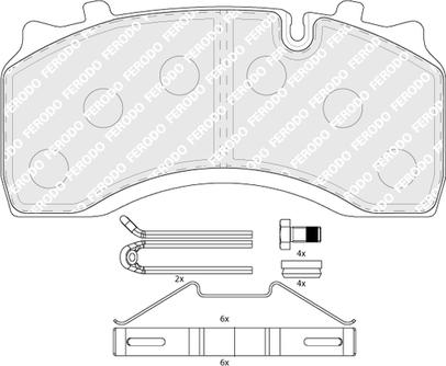 Ferodo FCV1389B - Bremžu uzliku kompl., Disku bremzes www.autospares.lv