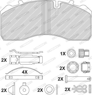 Ferodo FCV1275BFE - Bremžu uzliku kompl., Disku bremzes www.autospares.lv