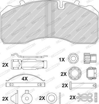 Ferodo FCV1792BFE - Bremžu uzliku kompl., Disku bremzes www.autospares.lv