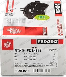 Ferodo FDB4611 - Bremžu uzliku kompl., Disku bremzes www.autospares.lv