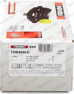 Ferodo FDB4044-D - Bremžu uzliku kompl., Disku bremzes www.autospares.lv