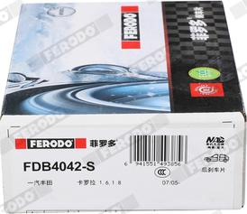 Ferodo FDB4042-S - Bremžu uzliku kompl., Disku bremzes www.autospares.lv