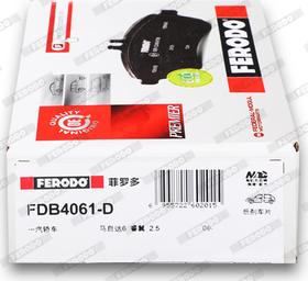 Ferodo FDB4061-D - Тормозные колодки, дисковые, комплект www.autospares.lv