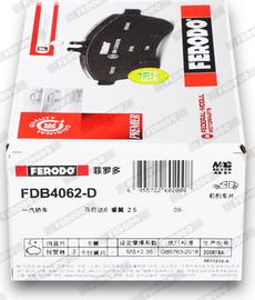 Ferodo FDB4062-D - Bremžu uzliku kompl., Disku bremzes www.autospares.lv