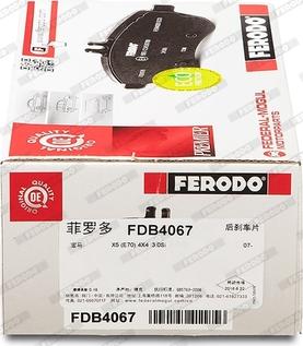 Ferodo FDB4067 - Bremžu uzliku kompl., Disku bremzes www.autospares.lv