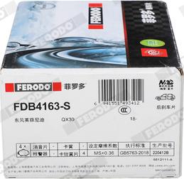 Ferodo FDB4163-S - Bremžu uzliku kompl., Disku bremzes www.autospares.lv