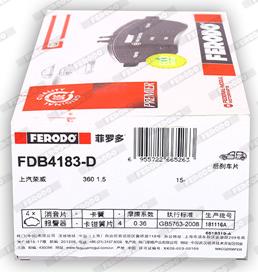 Ferodo FDB4183-D - Тормозные колодки, дисковые, комплект www.autospares.lv