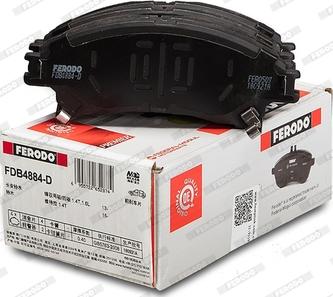 Ferodo FDB4884-D - Brake Pad Set, disc brake www.autospares.lv