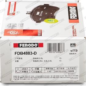 Ferodo FDB4883-D - Bremžu uzliku kompl., Disku bremzes www.autospares.lv