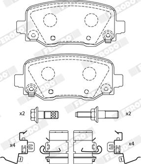 Ferodo FDB4883 - Bremžu uzliku kompl., Disku bremzes www.autospares.lv