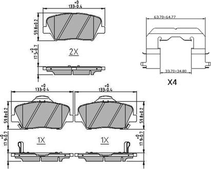 Ferodo FDB4396 - Тормозные колодки, дисковые, комплект www.autospares.lv