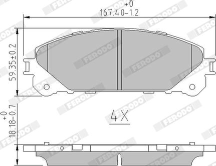 Ferodo FDB4354 - Bremžu uzliku kompl., Disku bremzes www.autospares.lv