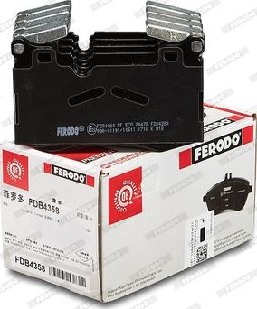 Ferodo FDB4358 - Bremžu uzliku kompl., Disku bremzes www.autospares.lv