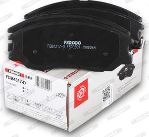 Ferodo FDB4317-D - Тормозные колодки, дисковые, комплект www.autospares.lv