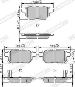 Ferodo FDB4335 - Bremžu uzliku kompl., Disku bremzes autospares.lv