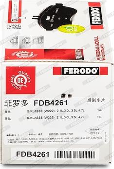 Ferodo FDB4261 - Bremžu uzliku kompl., Disku bremzes www.autospares.lv