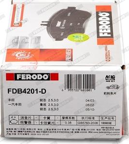 Ferodo FDB4201-D - Bremžu uzliku kompl., Disku bremzes www.autospares.lv