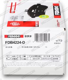 Ferodo FDB4224-D - Bremžu uzliku kompl., Disku bremzes www.autospares.lv