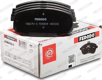 Ferodo FDB4792-D - Bremžu uzliku kompl., Disku bremzes www.autospares.lv