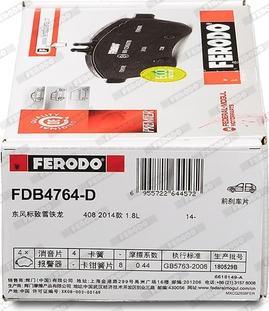 Ferodo FDB4764-D - Bremžu uzliku kompl., Disku bremzes www.autospares.lv