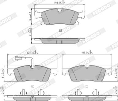 Ferodo FDB5419 - Bremžu uzliku kompl., Disku bremzes www.autospares.lv