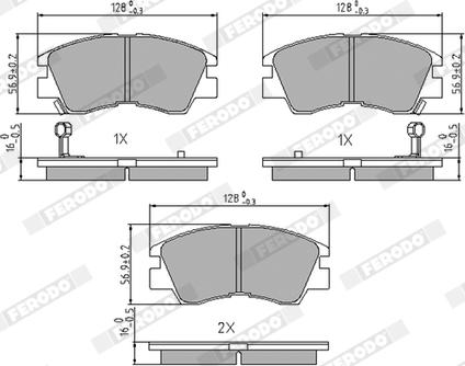 Ferodo FDB556 - Тормозные колодки, дисковые, комплект www.autospares.lv