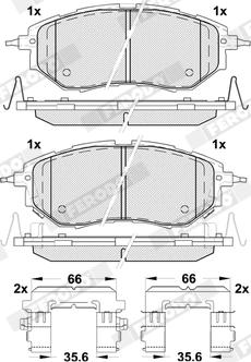 Ferodo FDB5393 - Brake Pad Set, disc brake www.autospares.lv