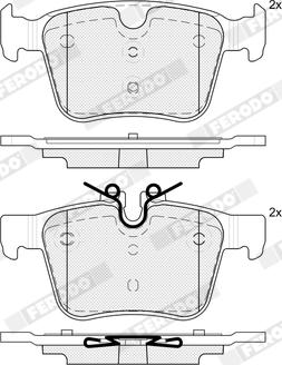 Ferodo FDB5360 - Bremžu uzliku kompl., Disku bremzes www.autospares.lv