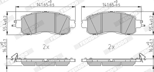 Ferodo FDB5246 - Bremžu uzliku kompl., Disku bremzes www.autospares.lv