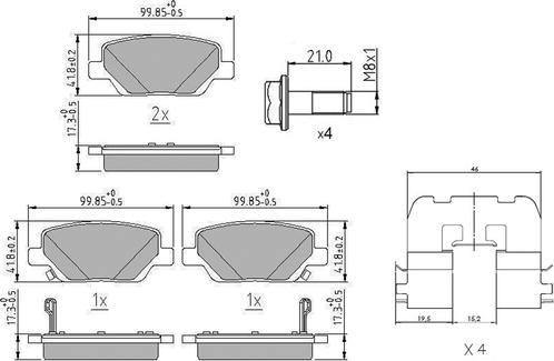 Ferodo FDB5212 - Bremžu uzliku kompl., Disku bremzes www.autospares.lv