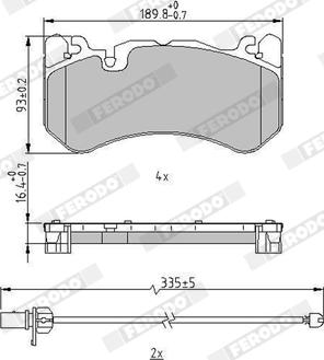 Ferodo FDB5233 - Bremžu uzliku kompl., Disku bremzes www.autospares.lv