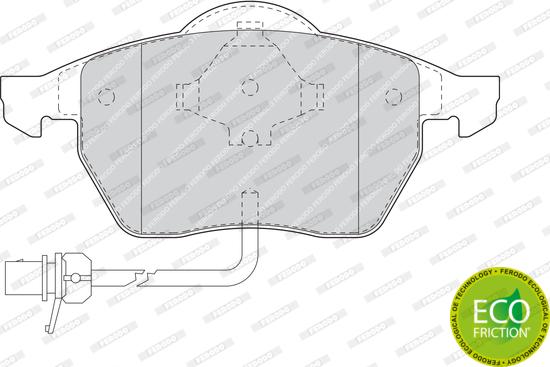 Ferodo FDB1496 - Тормозные колодки, дисковые, комплект www.autospares.lv