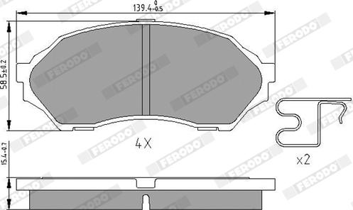 Ferodo FDB1455 - Bremžu uzliku kompl., Disku bremzes www.autospares.lv