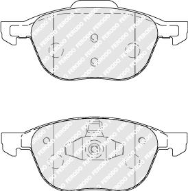 Ferodo FDB1594 - Bremžu uzliku kompl., Disku bremzes www.autospares.lv