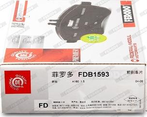 Ferodo FDB1593 - Bremžu uzliku kompl., Disku bremzes www.autospares.lv